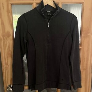 Eddie Bauer Dark Gray Quarter Zip Sweater Sz small